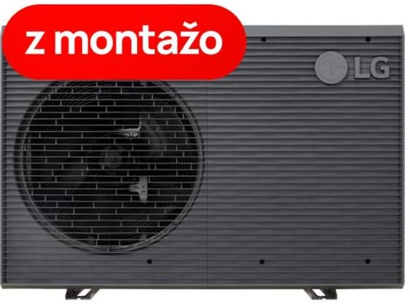 LG toplotna črpalka zrak/voda z montažo Therma V R32 Monoblok S II HM123MRS.UB40, 12 kW