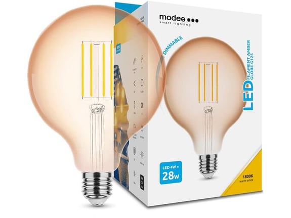 Modee LED žarnica filament G125 E27 4W 1800K dimabilna