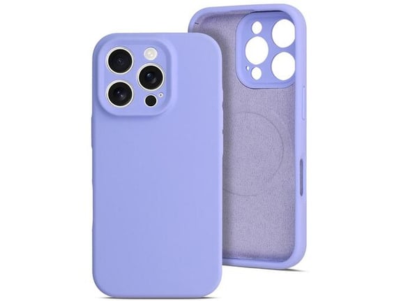 ONASI silikonski ovitek Mat Liquid z MagSafe za iPhone 16 Pro Max, vijolična