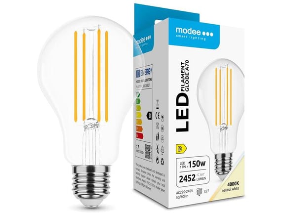 Modee LED žarnica filament A70 E27 17W 4000K
