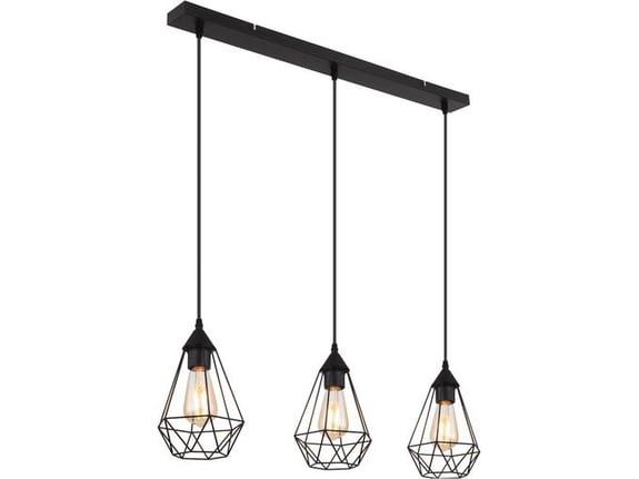 Globo-Lighting viseča svetilka ZACHARY 3xE27 črna
