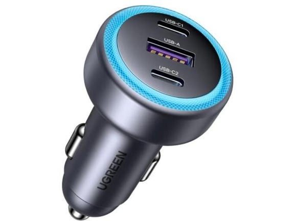 UGREEN avtomobilski polnilec 45843, 30 W, PD, 2x USB-C, 1x USB-A