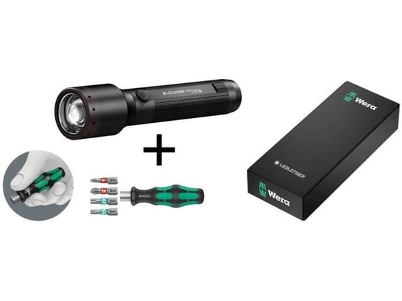 LEDLENSER ročna baterijska svetilka P6R Core, 900 lm, črna