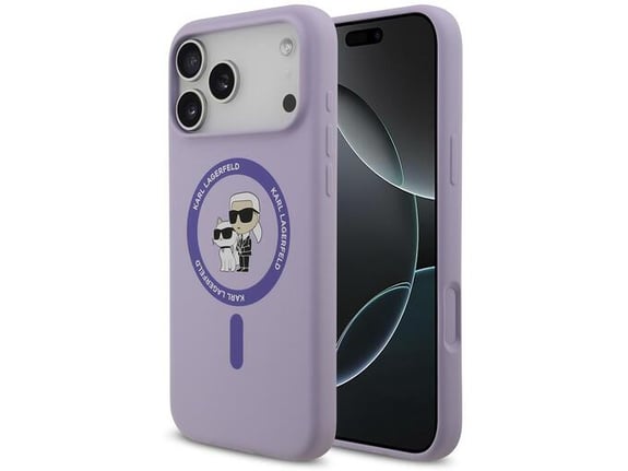 KARL LAGERFELD ovitek MagSafe za iPhone 17 Pro Max, vijolična, KLHMP17XSCMKCRHU