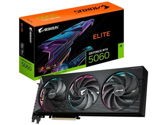 GIGABYTE grafična kartica GeForce RTX 5060 AORUS ELITE 8GB GDDR7, GV-N5060AORUS E-8GD
