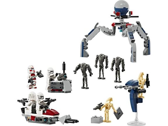 LEGO 75372 Star Wars: Bojni paket Klonski bojevnik in Bojni droid