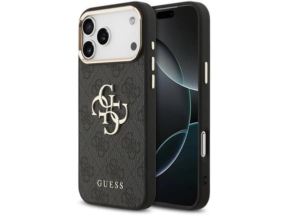 GUESS ovitek za iPhone 17 Pro Max/iPhone 18 Pro Max, črna