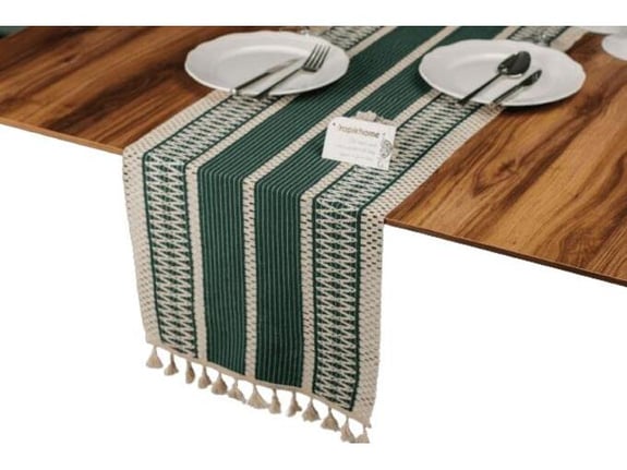 PRIRESA namizni Tekač ORGANIC ZUMRUT, 35 x 145 cm