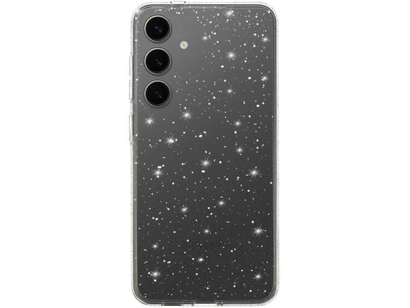 ONASI silikonski ovitek za Samsung Galaxy A17, prozorna s srebrnimi bleščicami