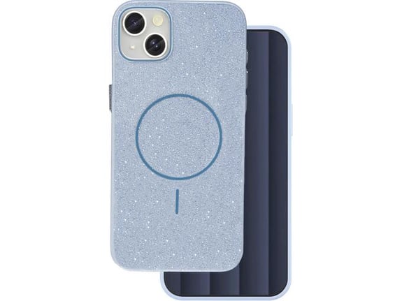 ONASI silikonski ovitek Glitter z MagSafe za iPhone 17 Air, moder