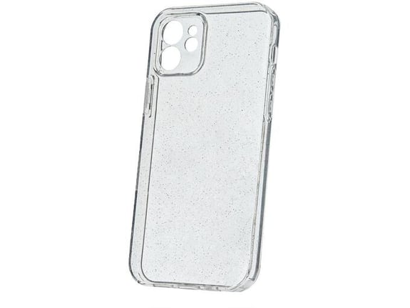 ONASI silikonski ovitek za iPhone 17 Air, prozorna s srebrnimi bleščicami