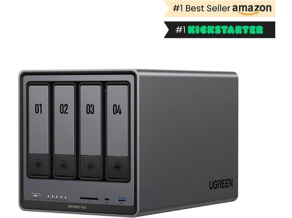 UGREEN NAS DXP4800 Plus za 4+2 diska, Intel 8505, 8GB DDR5, 1x2.5GbE in 1x 10GbE mreža, 35261