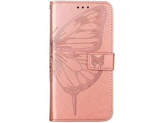 Chameleon Samsung Galaxy S25 FE - Preklopna torbica (WLGO-Butterfly) - roza-zlata