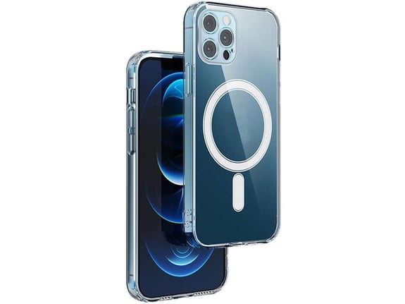 ONASI silikonski ovitek Antishock MagSafe za iPhone 17 Pro, prozorna