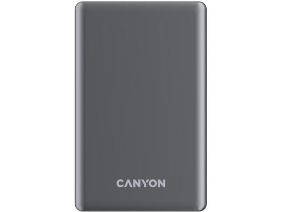 CANYON brezžični powerbank OnPower 510, 10.000 mAh, 20 W, siva