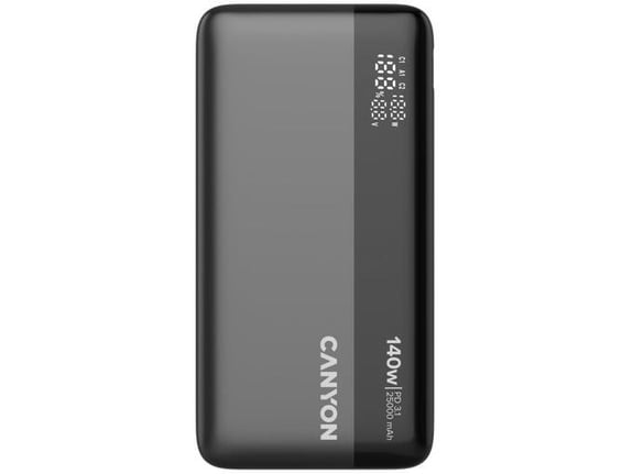 CANYON powerbank PB-240, 25.000 mAh, 140 W, siva