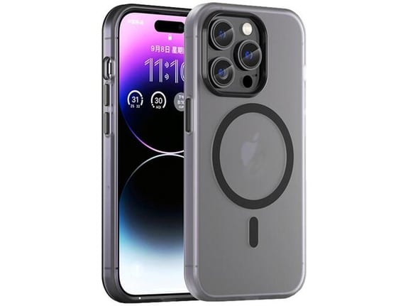 CHAMELEON ovitek za gumiran TPU Magnetic Frost Apple iPhone 16 Pro Max, črn