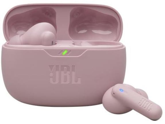 JBL brezžične ušesne slušalke z mikrofonom Vibe Beam 2, roza, ANC