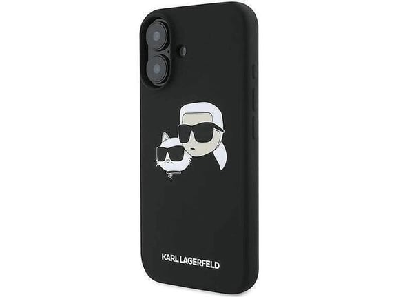 KARL LAGERFELD silikonski ovitek IML NFT Heads za iPhone 17, črna, KLHMP17SSKCHPPLK