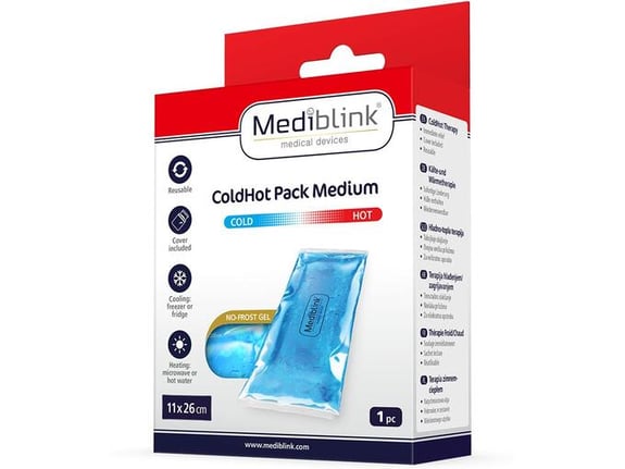 MEDIBLINK hladilno-toplotna blazinica z ovojno vrečko, M, 11 x 26 cm, M128