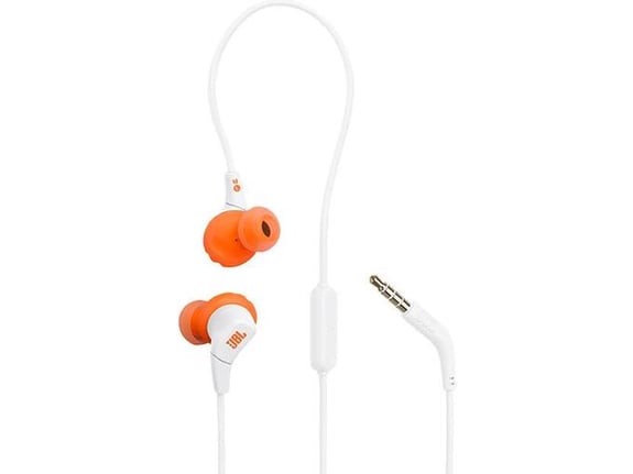 JBL žične ušesne slušalke z mikrofonom Endurance Run 3, bela
