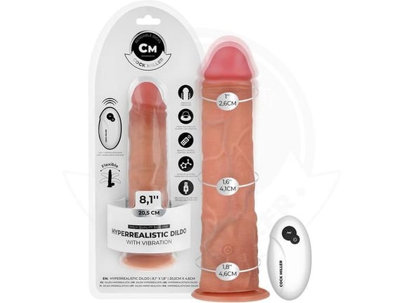 COCK MILLER Vibracijski Penis Hyper Realistic Ll 20,5 Cm
