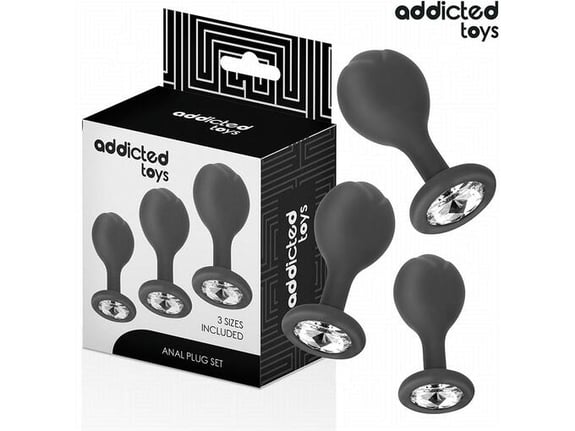 ADDICTED TOYS ANAL Komplet Analnih Čepov Addicted Toys Mod. 3 Black