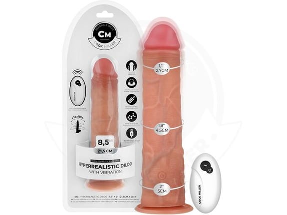 COCK MILLER Vibracijski Penis Hyper Realistic L 21,5 Cm