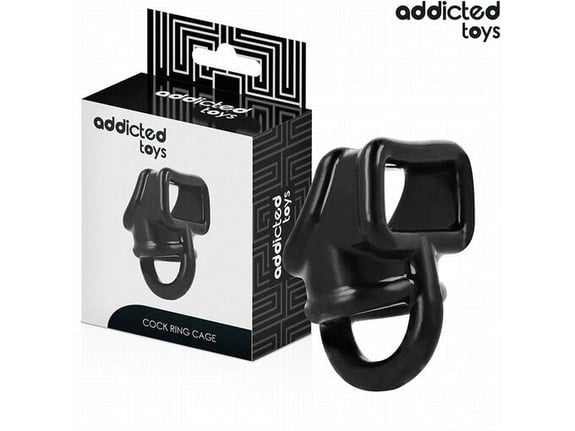 ADDICTED TOYS COCK Erekcijski ObroČek Addicted Toys Penis Cage Black