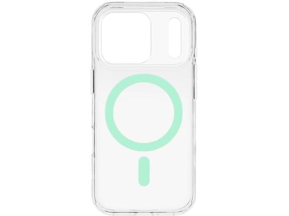 CHAMELEON ovitek za gumiran TPU Magnetic Clear MagSafe Apple iPhone 17 Pro Max, mint