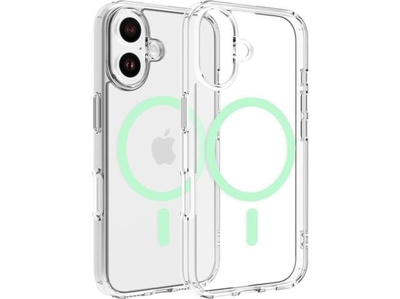 CHAMELEON ovitek za gumiran TPU Magnetic Clear MagSafe iPhone 17, mint