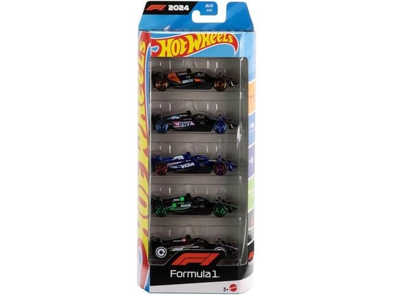 HOT WHEELS avtomobilček Formula, 1:64, 5 kos