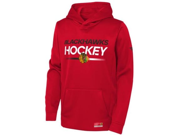 FANATICS pulover s kapuco Chicago Blackhawks, Authentic Pro JR, otroški, XL, črna