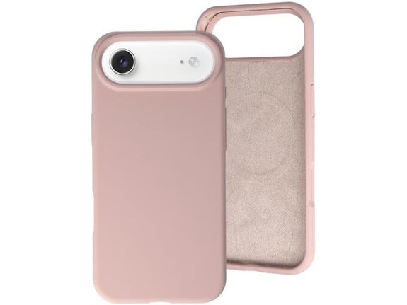 ONASI ovitek za silikonski RainBow Liquid MagSafe iPhone 17 Air, roza