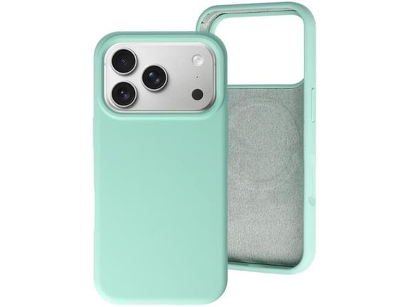 ONASI ovitek za silikonski RainBow Liquid MagSafe iPhone 17 Pro, mint