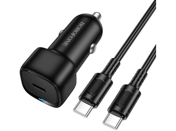 BOROFONE BZ34A avtopolnilec PD 20W QC 3.0 s kablom Type C - Type C 1m - črn