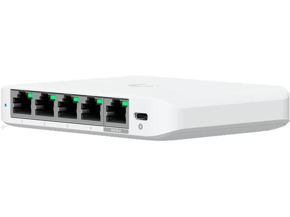 UBIQUITI mrežno stikalo USW-FLEX-2.5G-5-EU, 5-port, bela