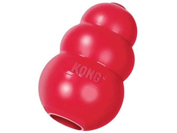 KONG gumijasta igrača za pse Classic, 5,5 x 8,5 cm, rdeča