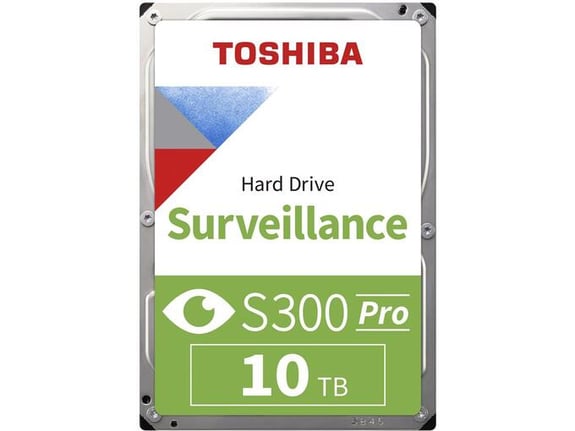 TOSHIBA vgradni 3,5 HDD disk S300 PRO Surveillance/10TB/6 Gb/s/MD10ADA10TV