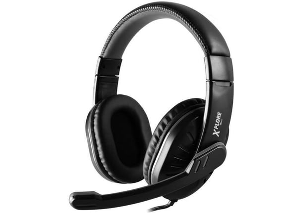 XPLORE naglavne žične gaming slušalke z mikrofonom X15 XP5621, črna