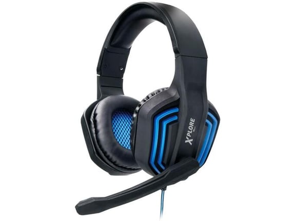 XPLORE naglavne žične gaming slušalke z mikrofonom X10 XP5673, modra