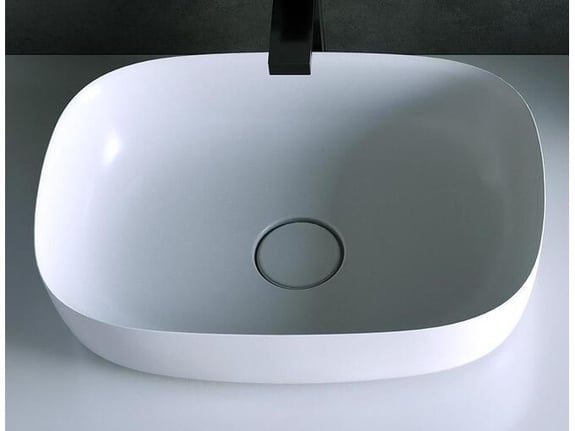 KOLPA-SAN umivalnik LUX 500, 50x36 cm, kerrock, bela