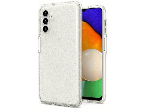 ONASI ovitek za silikonski Xiaomi Redmi 14C/Poco C75, prozoren s srebrnimi bleščicami