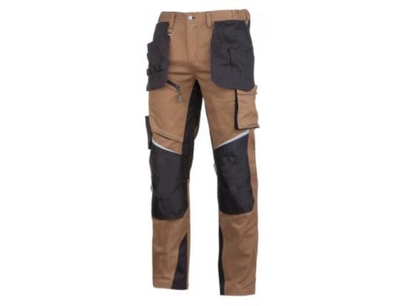 LAHTI PRO delovne hlače Slim Fit L4052204, bombaž, XL, rjava/črna