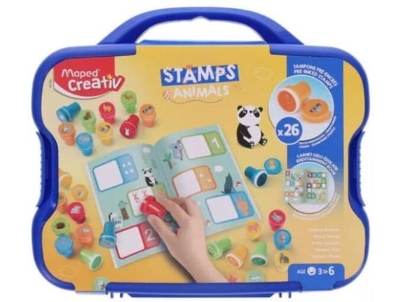 MAPED CREATIV ustvarjalni set štampiljke živali, 26 kos