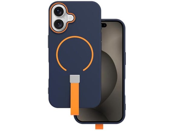 ONASI ovitek za silikonski Mat Liquid MagSafe Samsung Galaxy S25 Ultra, modro-oranžen