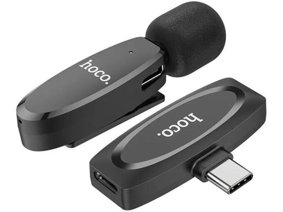 HOCO brezžični mikrofon L15 z vtičem Type C - črn