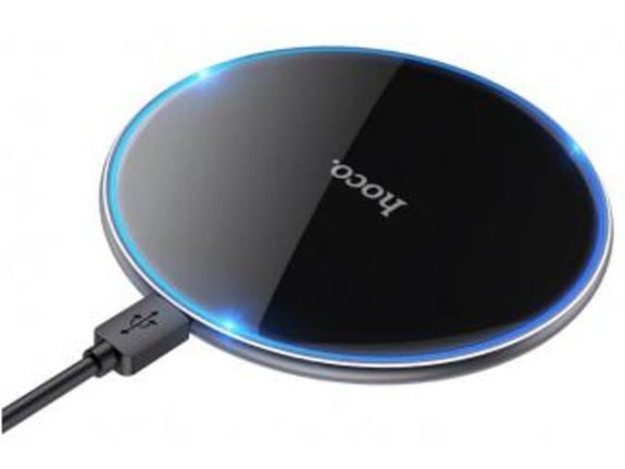 HOCO brezžična polnilna postaja CW6 Pro 15W, brezžični polnilec za iPhone, Samsung črn