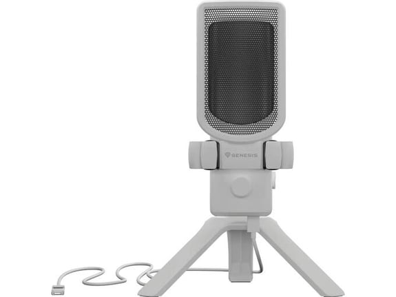 GENESIS mikrofon Radium 250, USB-C, RGB, bela