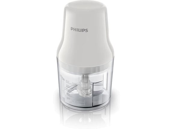 PHILIPS Food Chopper HR1393/00 0,7-litrski kuhinjski sekljalnik, bel